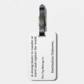 Wanderlust-Gepäckanhänger Gepäckanhänger (Rückseite vertikal)