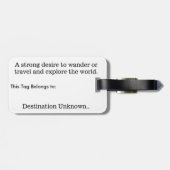 Wanderlust-Gepäckanhänger Gepäckanhänger (Rückseite horizontal)