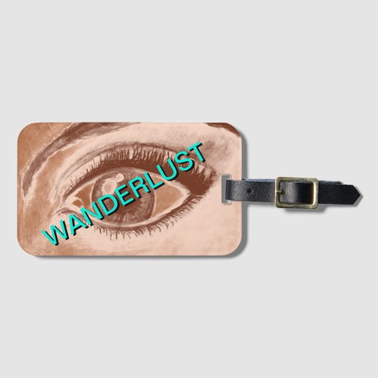 WANDERLUST Gepäckanhänger | m3galleryStudio (Vorderseite (Horizontal))