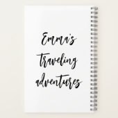 Wanderlust Girl's Silhouette in Rotem Herzen Notizblock (Rückseite)