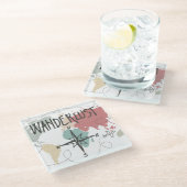 Wanderlust Glasuntersetzer (Schrägansicht)