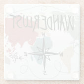 Wanderlust Glasuntersetzer (Rückseite)