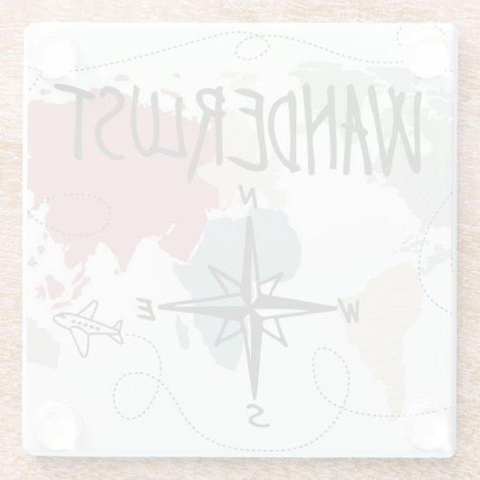 Wanderlust Glasuntersetzer (Rückseite)