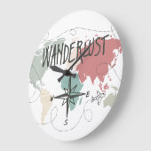 Wanderlust Große Wanduhr (Winkel)