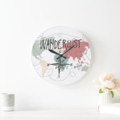 Wanderlust Große Wanduhr (Zuhause)