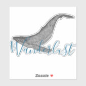 Wanderlust Humpback Whale Aufkleber (Blatt)