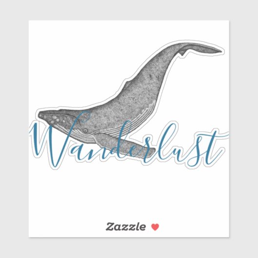 Wanderlust Humpback Whale Aufkleber (Blatt)