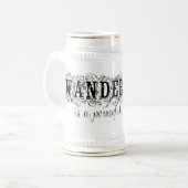 Wanderlust ist eine kraftvolle Krankheit Bierglas (Vorderseite Links)