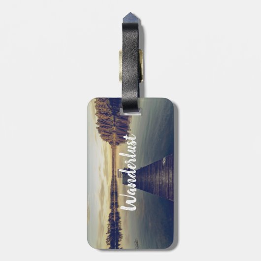 Wanderlust Jetty | Gepäckmarke Gepäckanhänger (Rückseite vertikal)