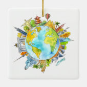 Wanderlust Keramikornament (Rückseite)