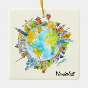 Wanderlust Keramikornament