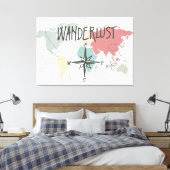 Wanderlust Leinwanddruck (Insitu (Schlafzimmer))