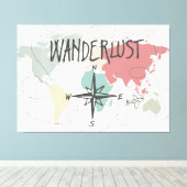 Wanderlust Leinwanddruck (Insitu (Holzboden))
