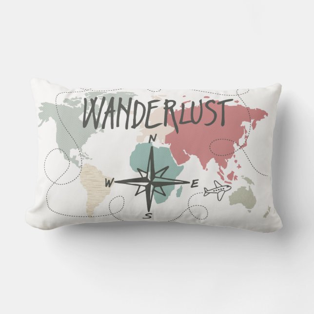 Wanderlust Lendenkissen (Vorderseite)