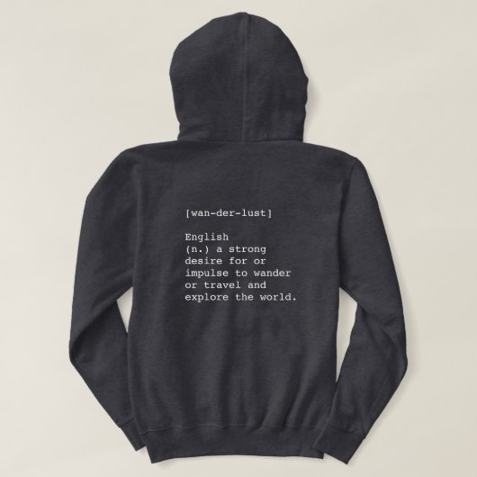 Wanderlust Men Hoodie (Design Rückseite)