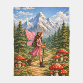 Wanderlust Mountain Fairy Hiker Fairycore Mushroom Fleecedecke
