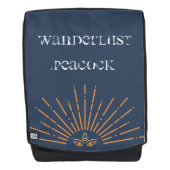 Wanderlust-Pfau-Rucksack Rucksack (Vorderseite)
