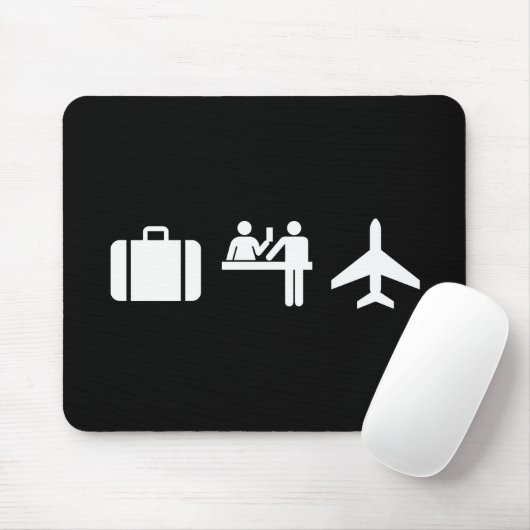 Wanderlust-Piktogramm Mousepad (Mit Mouse)