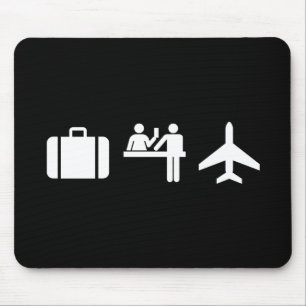Wanderlust-Piktogramm Mousepad