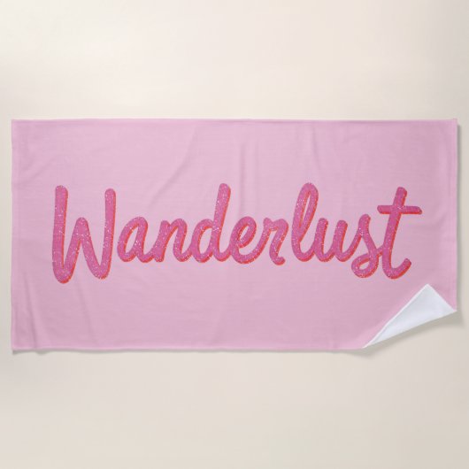 Wanderlust Pink Dream Doll | Girly Dollcore Travel Strandtuch (Vorderseite)