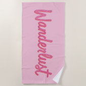 Wanderlust Pink Dream Doll | Girly Dollcore Travel Strandtuch (Vorderseite)