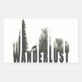 Wanderlust Rechteckiger Aufkleber