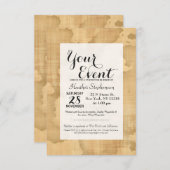 Wanderlust..." Reiseangebot auf Vintagem Papier Einladung (Vorne/Hinten)