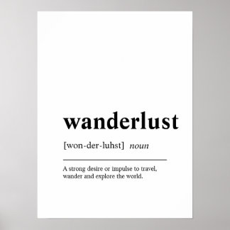 Wanderlust Reisekostenplaner Poster
