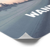 Wanderlust Reiseziffer Rosa Foto Poster (Ecke)