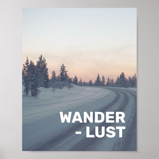 Wanderlust Reiseziffer Rosa Foto Poster (Vorne)
