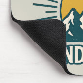 Wanderlust Retro Teal Mountain Sunrise | Hiking Mousepad (Ecke)