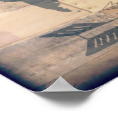 Wanderlust Rustic Wood Travel Poster (Ecke)