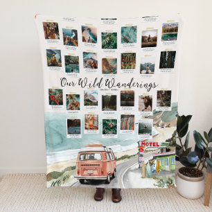 Wanderlust   Schnappschuss-Foto-Erinnerungsstück Fleecedecke