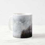 Wanderlust-Schwarz-Weiß-Bergwälder, Kaffeetasse (Vorderseite Links)