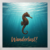 Wanderlust Seepferd Poster (Vorne)