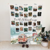 Wanderlust | Snapshots Foto Memory Keepake Fleecedecke