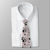 Wanderlust Travel Pattern Neck Tie Krawatte (Gebunden)