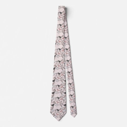 Wanderlust Travel Pattern Neck Tie Krawatte (Vorderseite)