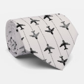 Wanderlust Travel Pattern Neck Tie Krawatte (Gerollt)