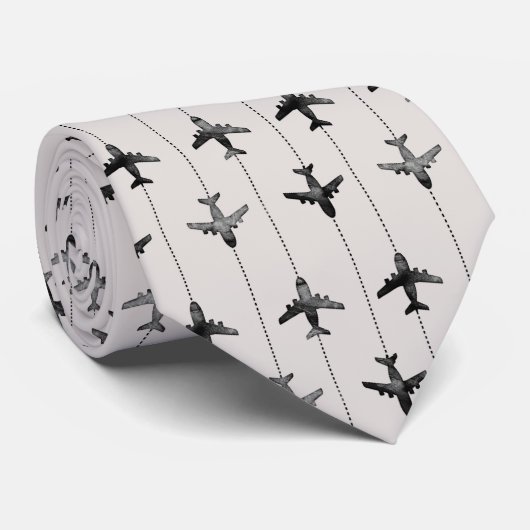 Wanderlust Travel Pattern Neck Tie Krawatte (Gerollt)