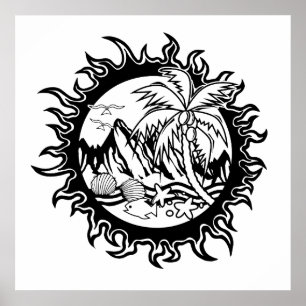 Wanderlust, tropische Orte zu erkunden Poster