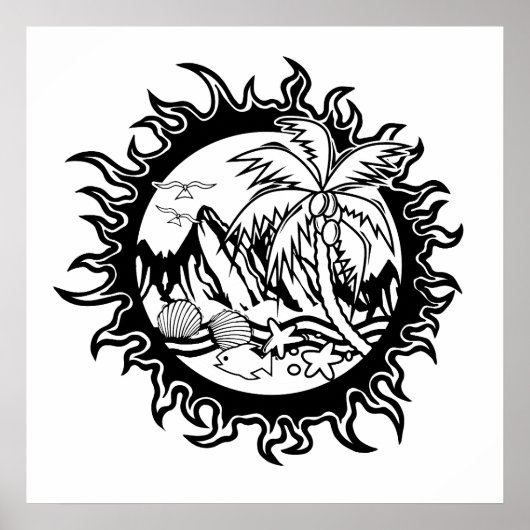 Wanderlust, tropische Orte zu erkunden Poster (Vorne)