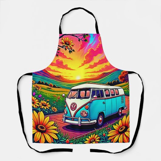 Wanderlust Van Sunset Art Schürze (Vorderseite)