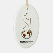 Wanderlust-Verzierung Keramik Ornament (Rechts)