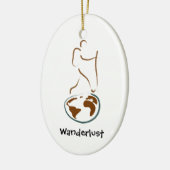 Wanderlust-Verzierung Keramik Ornament (Links)