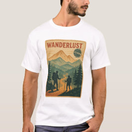 Wanderlust - Vintage Mountainbike-Wanderwege T-Shirt