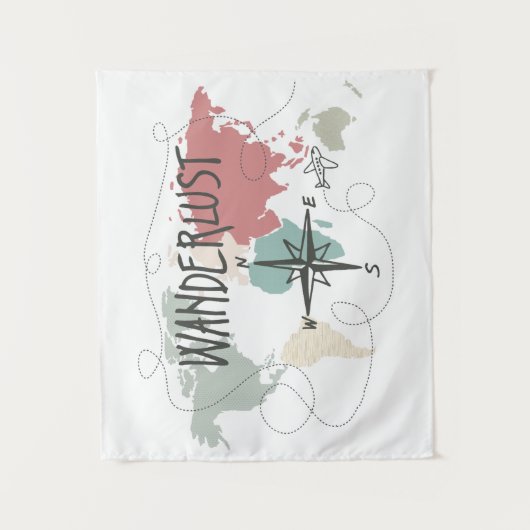 Wanderlust Wandteppich (Vorderseite)