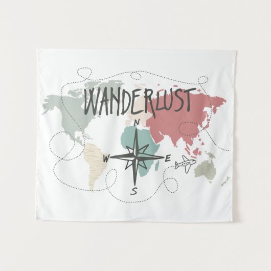Wanderlust Wandteppich (Vorderseite (Horizontal))