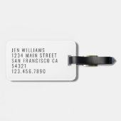 Wanderlust Watercolor World Map Travel Pink Gold Gepäckanhänger (Rückseite horizontal)