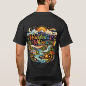 Wanderlust Whims: Adventure & Travel Explorer T-Shirt (Rückseite)